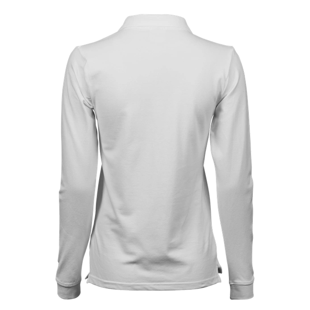 Long Sleeve Polo-Shirt Tee Jays women weiß METRO Druck S