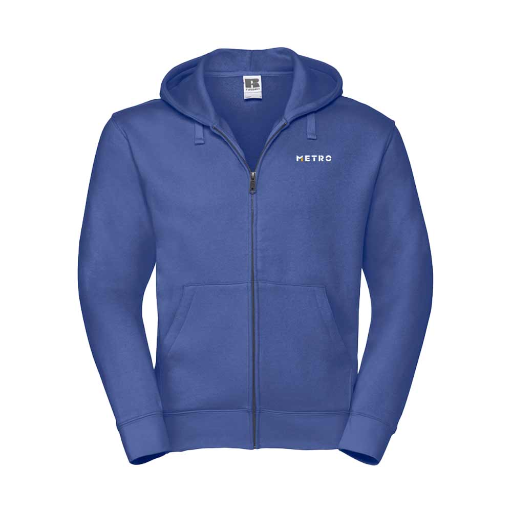 Zip-Hoodie bright royal AG Druck XXL