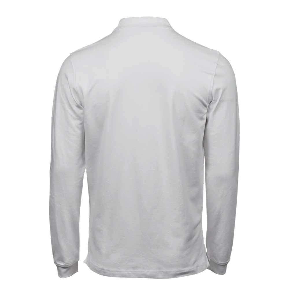 Long Sleeve Polo-Shirt Tee Jays men weiß METRO Stick S