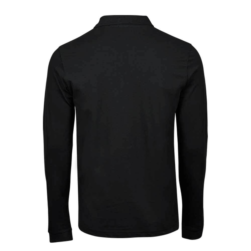 Long Sleeve Polo-Shirt Tee Jays men schwarz AG Druck M