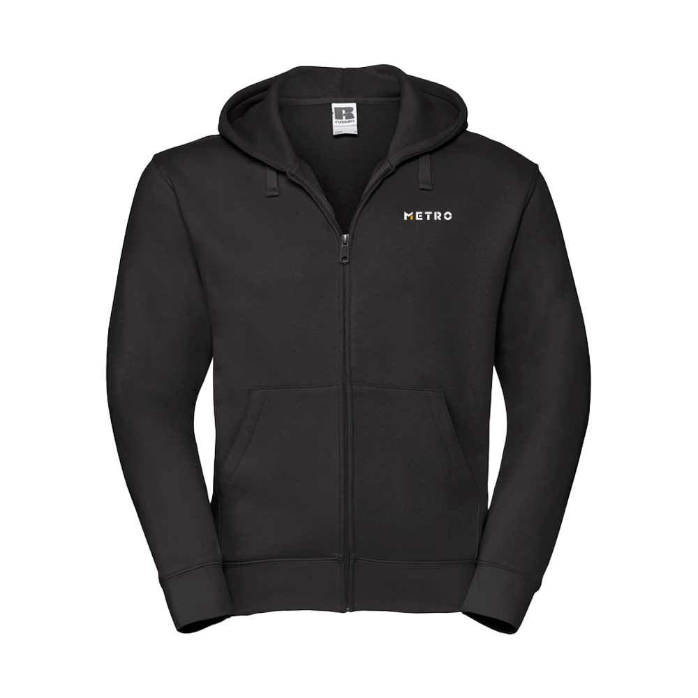 Zip-Hoodie schwarz AG Druck XXL